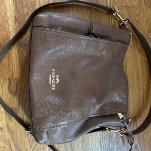 Coach Rich Brown Leather Crossbody Bag